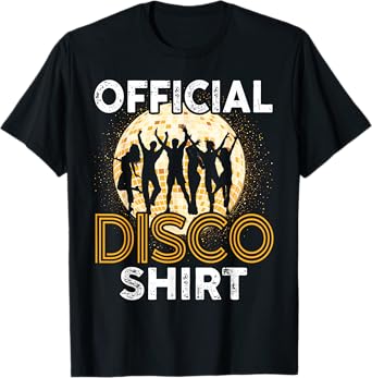 Disco Outfit Women Men, 70s & 80s Costume, Official Disco T-Shirt