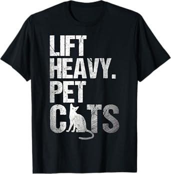 Funny Gym Cat Workout Lift Heavy Pet Cats T-Shirt