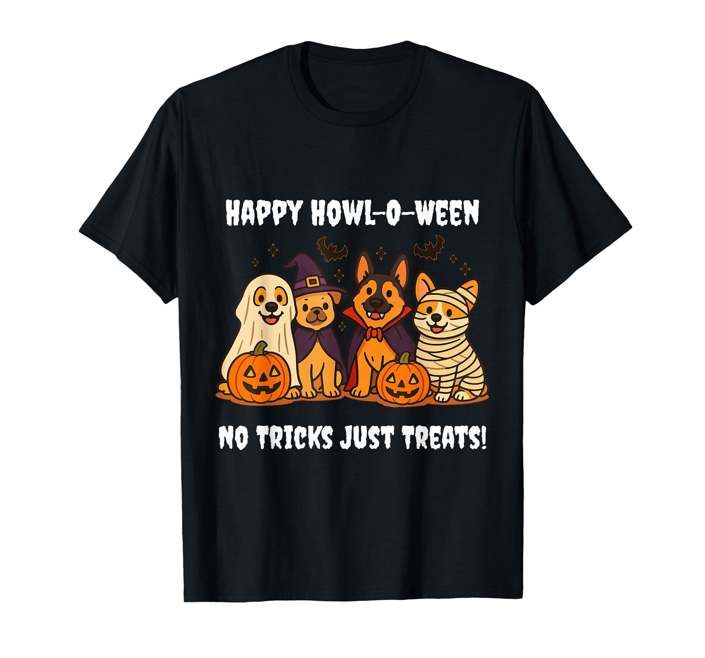 Spooky Dog Squad Ghost Retriever Witch Frenchie Dracula T-Shirt