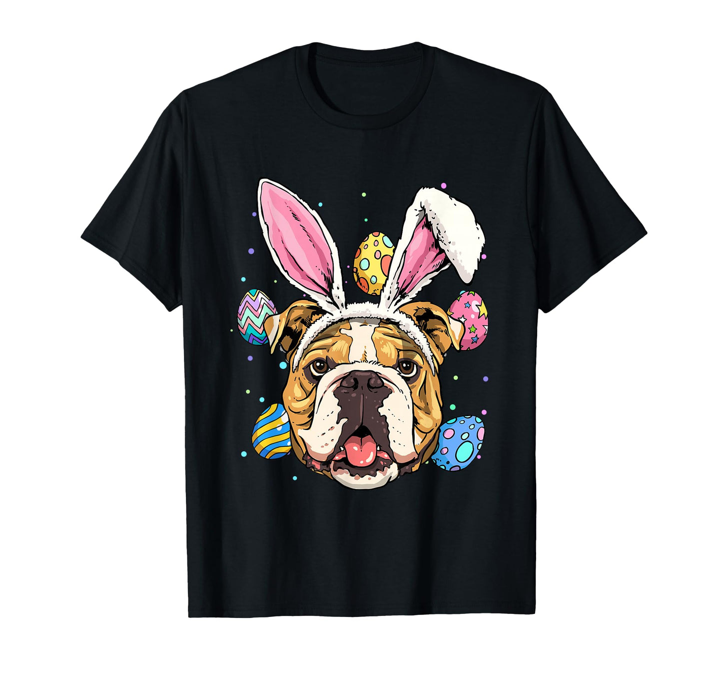 Easter Bunny American Bulldog Kids Men Women T-Shirt