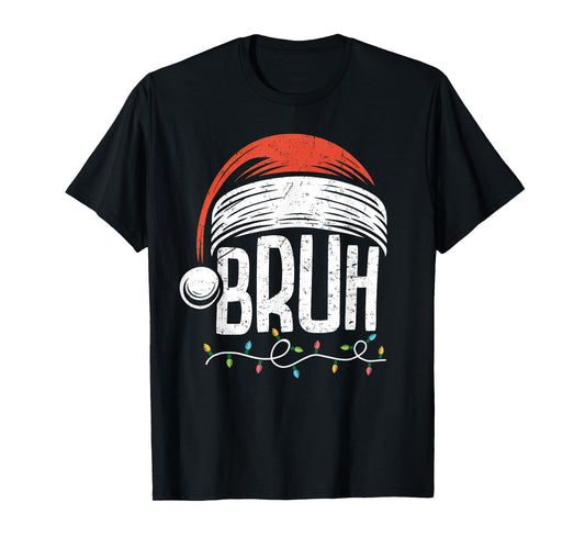 Merry Christmas Bruh Xmas Meme Funny Saying for Boys Men T-Shirt