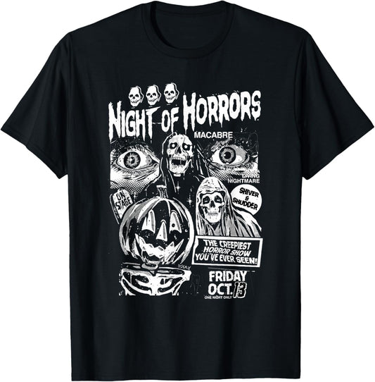 Vintage Punk Scary Night Of Horrors Ghosts Spooky Halloween T-Shirt