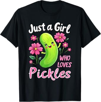 Just a Girl Who Loves Pickles Funny Toddler Pickle Costume T-Shirt