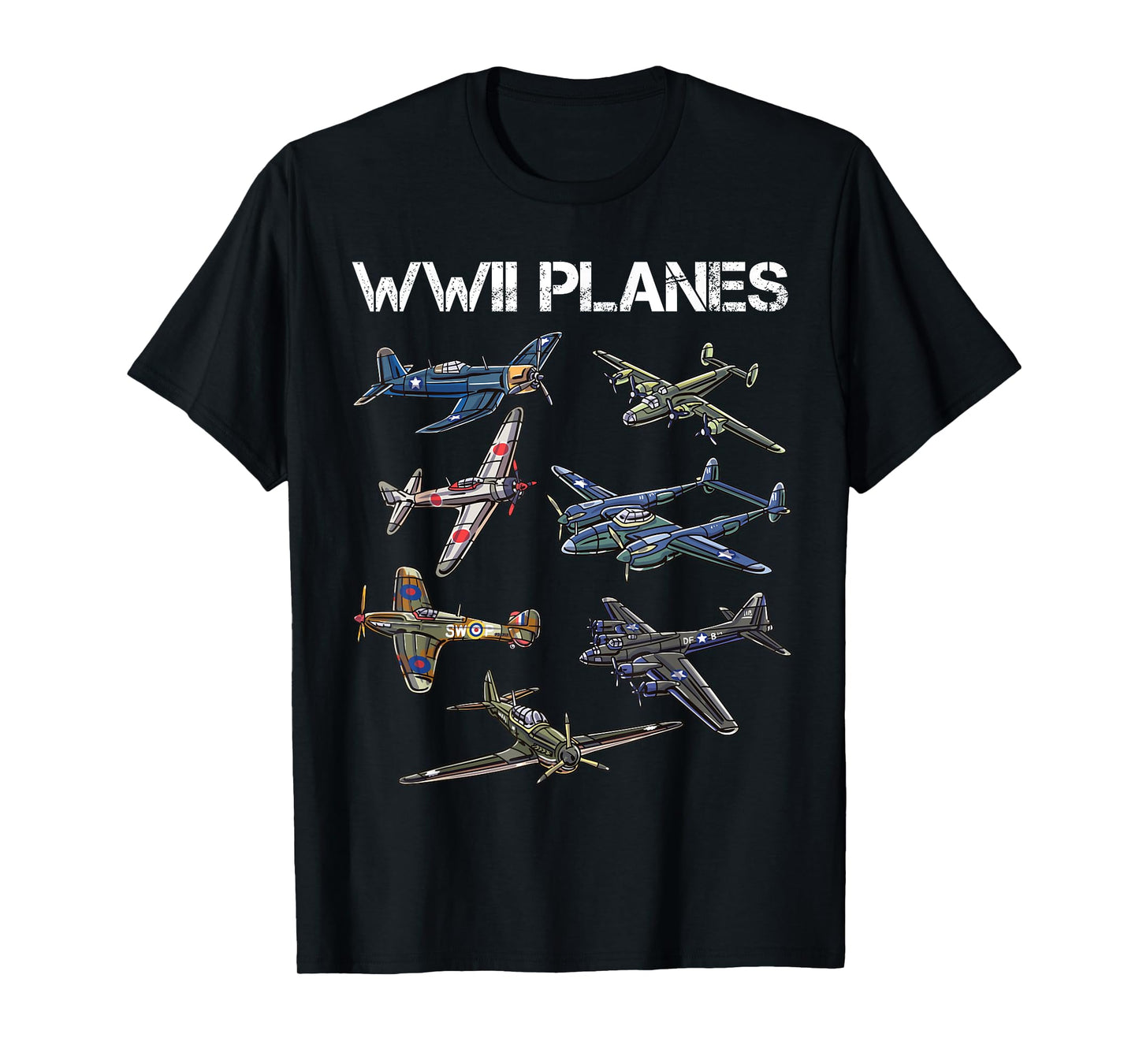 WW2 Planes Zero B-17 Flying Fortress Spitfire WW2 Warbirds T-Shirt