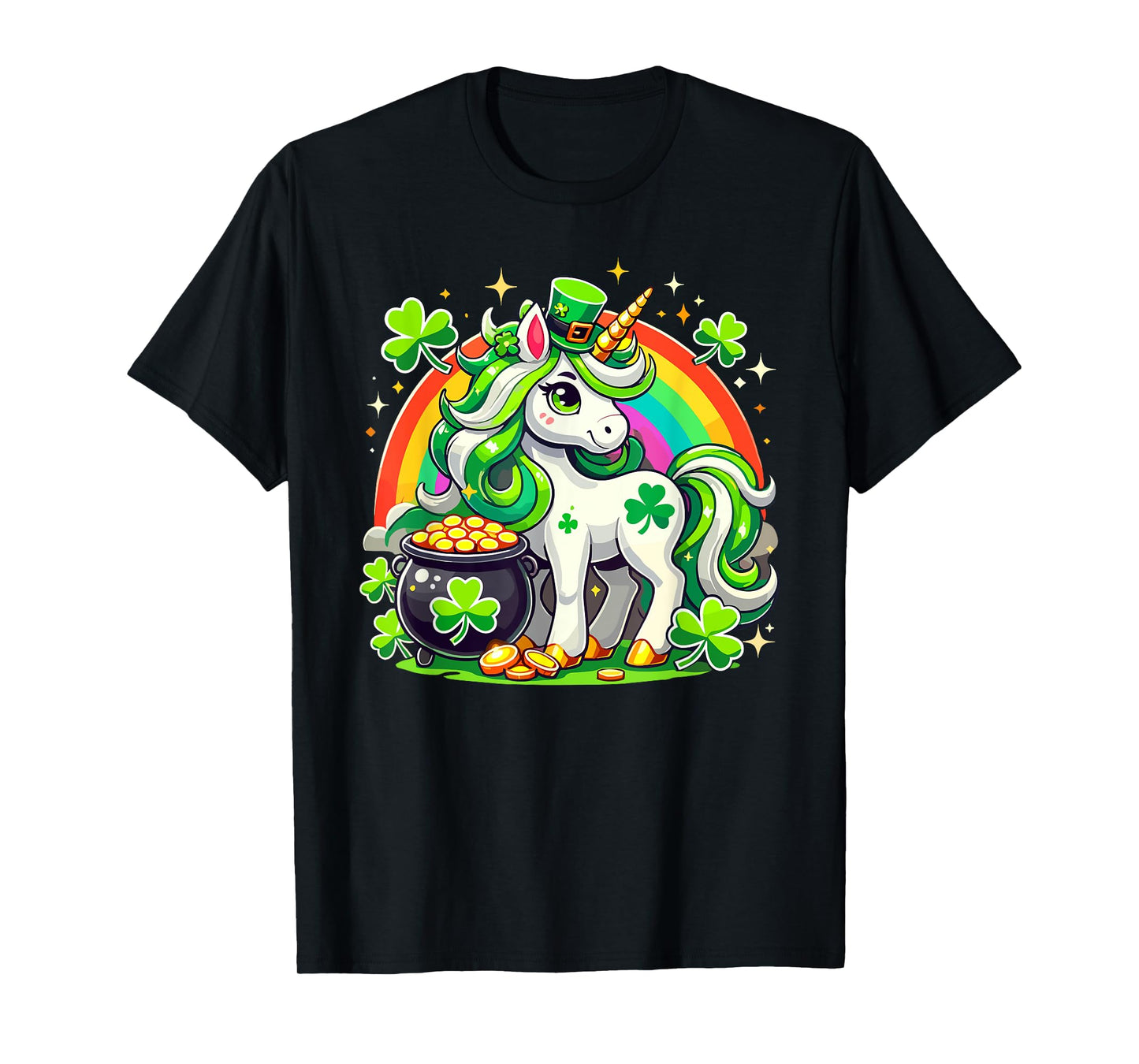 Cute Unicorn Lepricorn Outfit Toddler Girls St Patricks Day T-Shirt