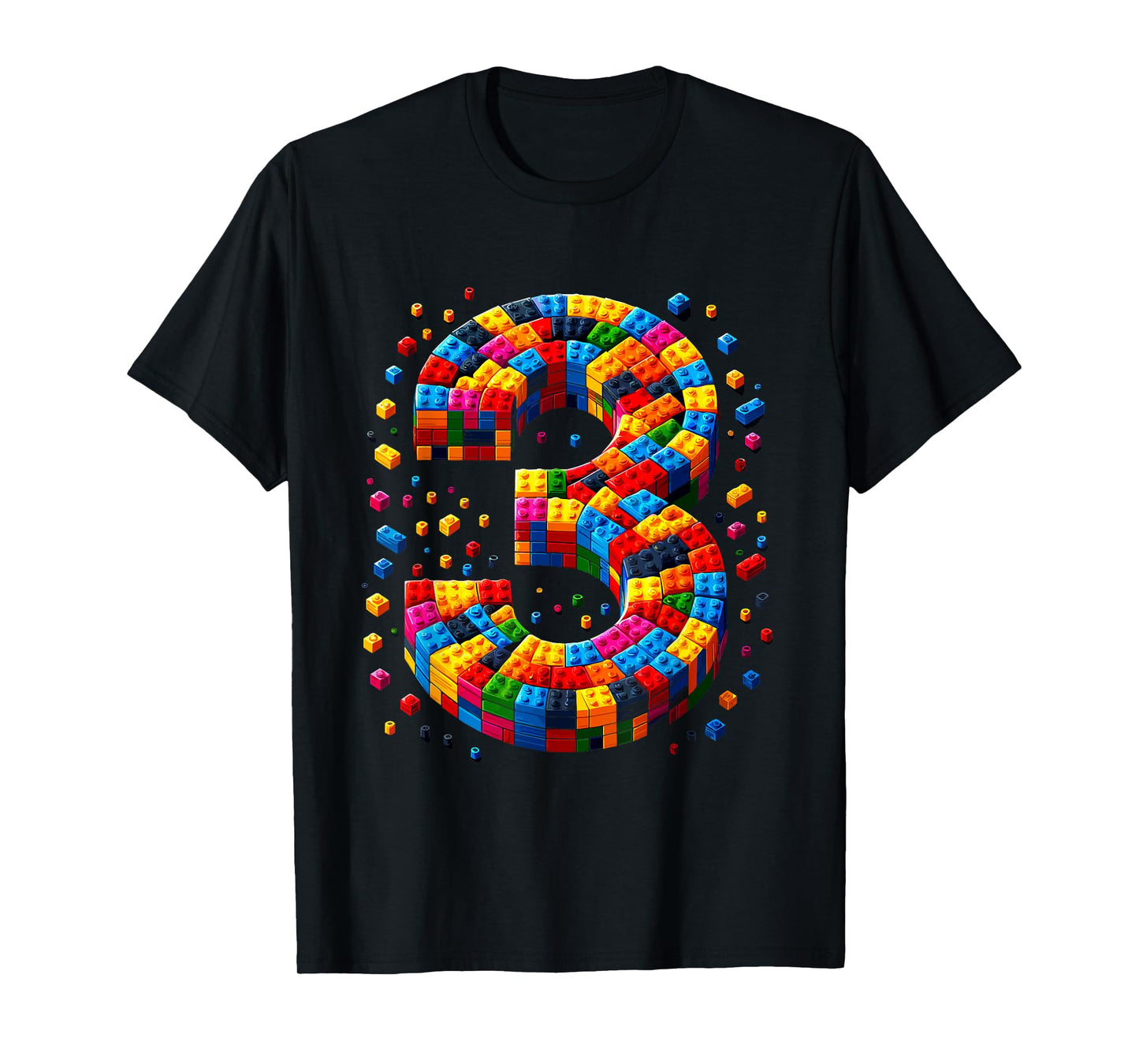 3 Year Old Blocks Building Master Builder 3th Birthday Boy T-Shirt
