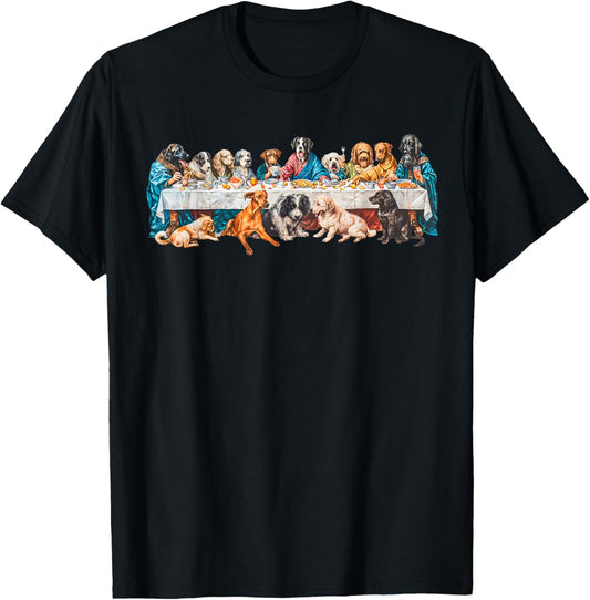The Last Supper Dog Christian God Jesus Leonardo Da Vinci T-Shirt