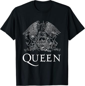 Queen Official Classic Crest Logo White T-Shirt