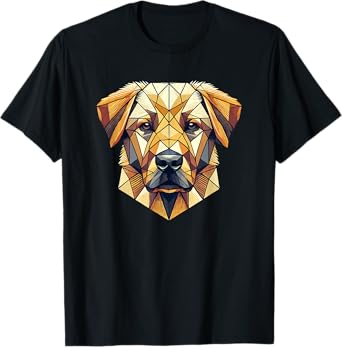 Geometric Line Art Labrador Retriever Lab Dog Labradors Men Women Kids T-Shirt