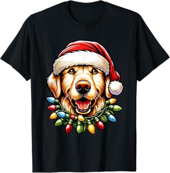 Dog Owner Xmas Men Women Favorite Golden Retriever Christmas T-Shirt
