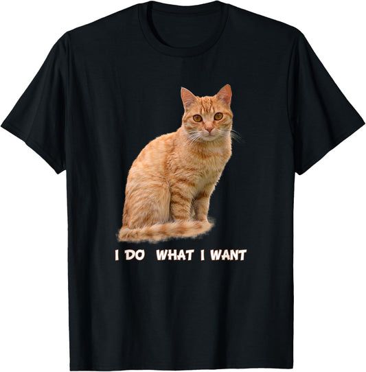 I Make What I Want Funny Orange Tabby Cat Lovers T-Shirt