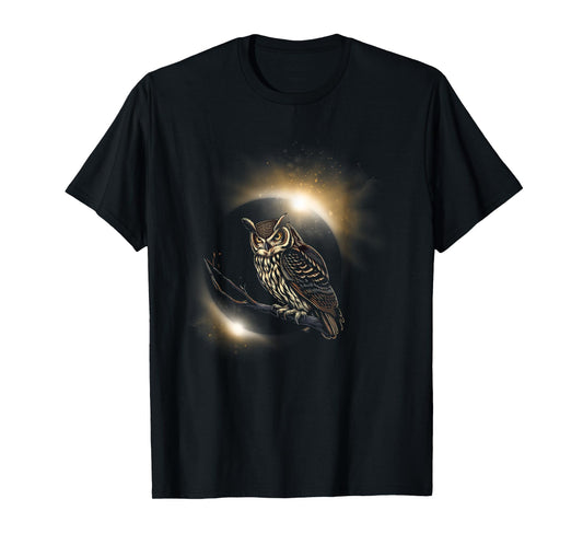 America Totality Total Solar Eclipse 2024 Moon Owl T-Shirt