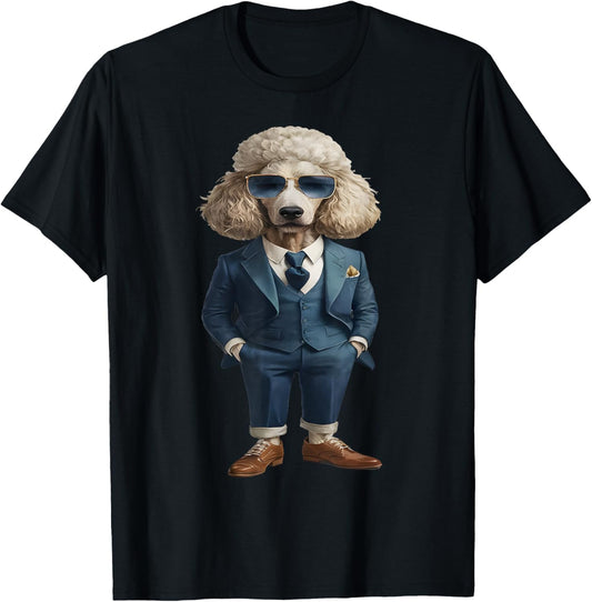 Men Woman Poodle Suit Poodle T-Shirt