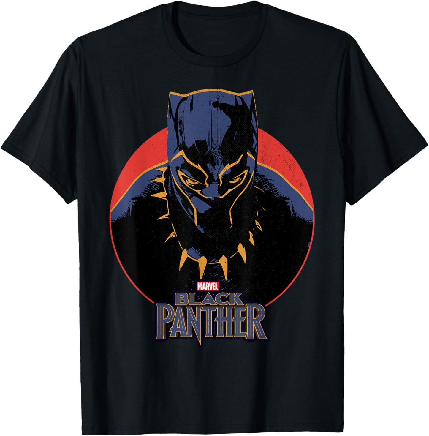 Marvel Black Panther Movie Retro Circle Portrait T-Shirt T-Shirt