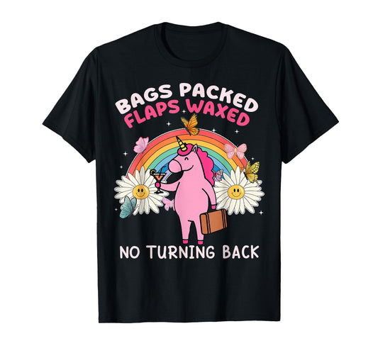 Bags Packed Unicorn Funny Inappropriate Vacation Women T-Shirt