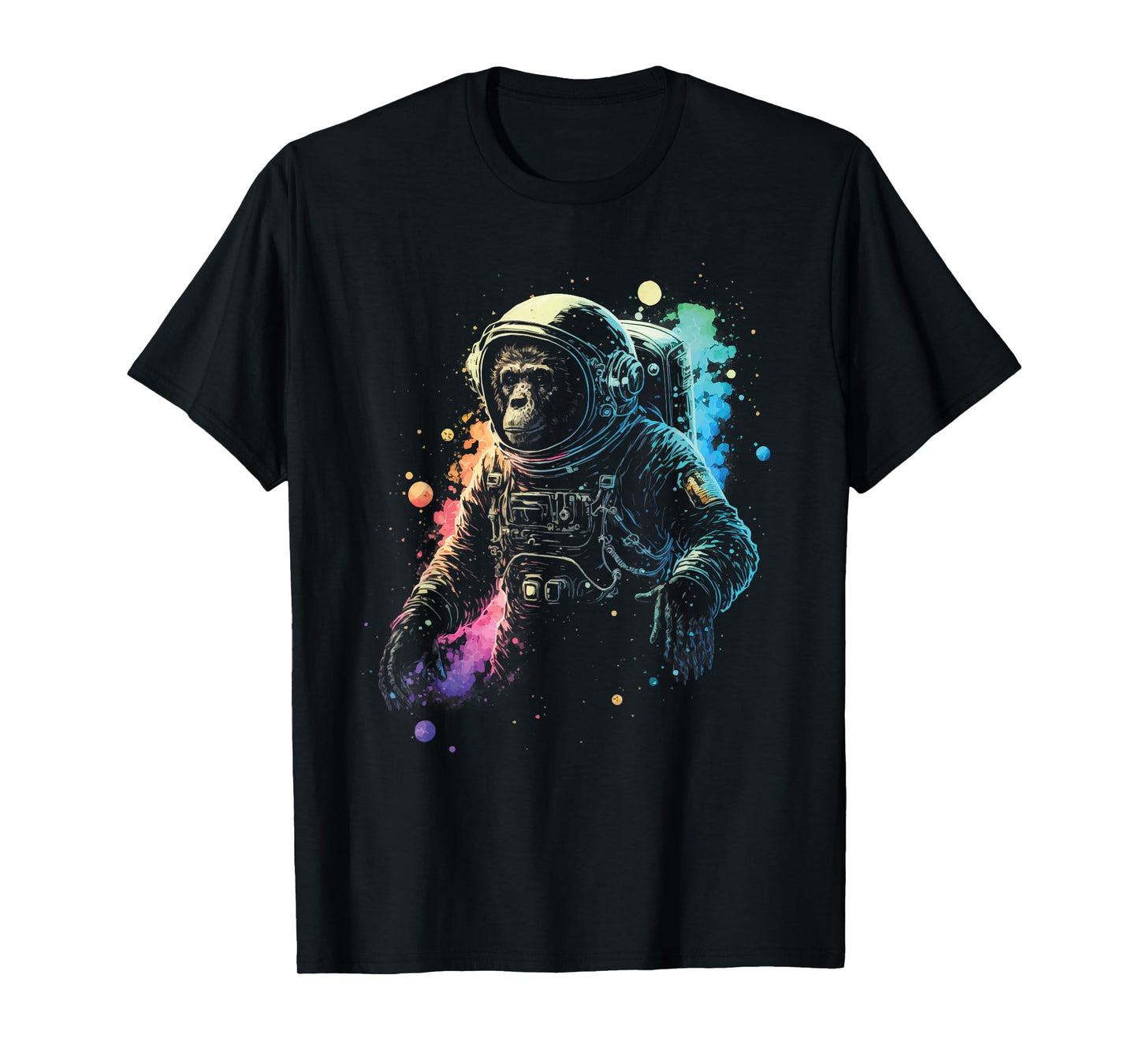 Monkey Astronaut SciFi Chimp Graphic for Men and Women T-Shirt