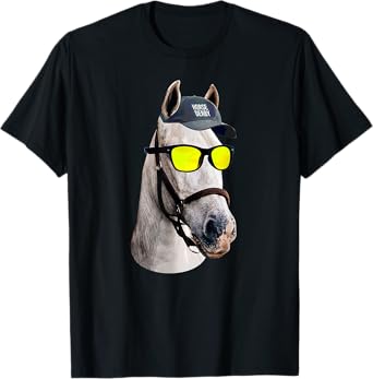 Funny Horse Racing Vintage Horse Portrait KY Derby Horse T-Shirt