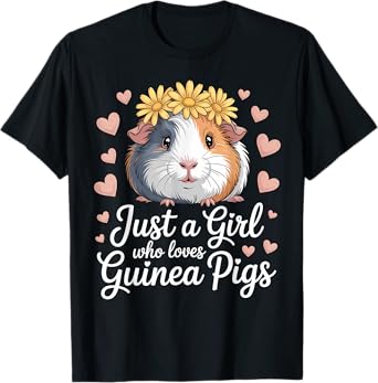 Funny Just A Girl Who Loves Guinea Pigs T-Shirt