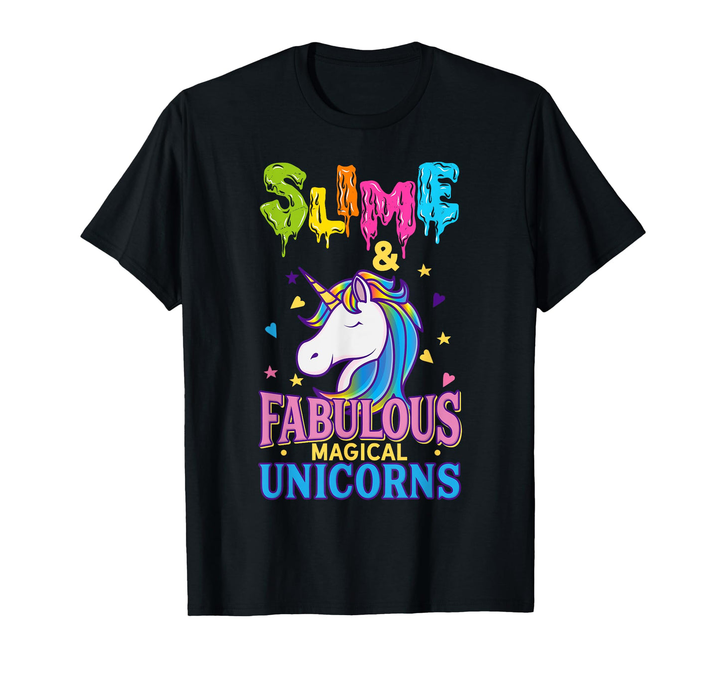 Love Slime Time & Unicorn Girls Gift T-Shirt T-Shirt