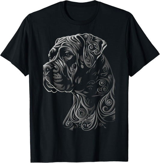 Cane Corso Dog Tribal Vintage Retro Graphic T-Shirt