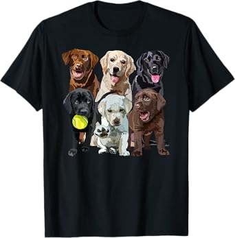 Labrador Retriever Lover Black Chocolate Yellow Lab Mom Dad T-Shirt