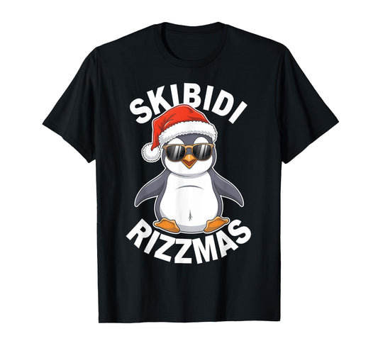 Skibidi Rizzmas Funny Christmas Christmas Season Penguin T-Shirt
