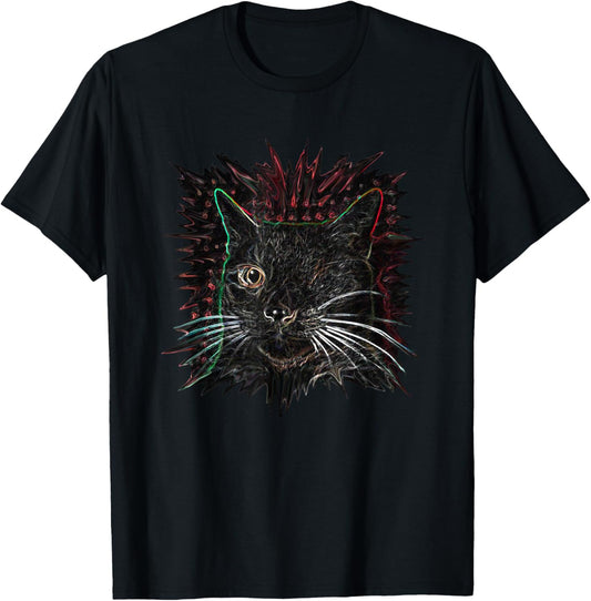 Funny One Eyed Cat T-Shirt