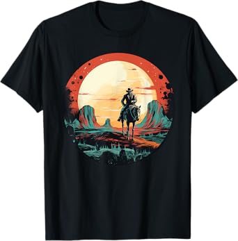 Cool Space Cowboy with Horse Costume for Boys and Girls T-Shirt