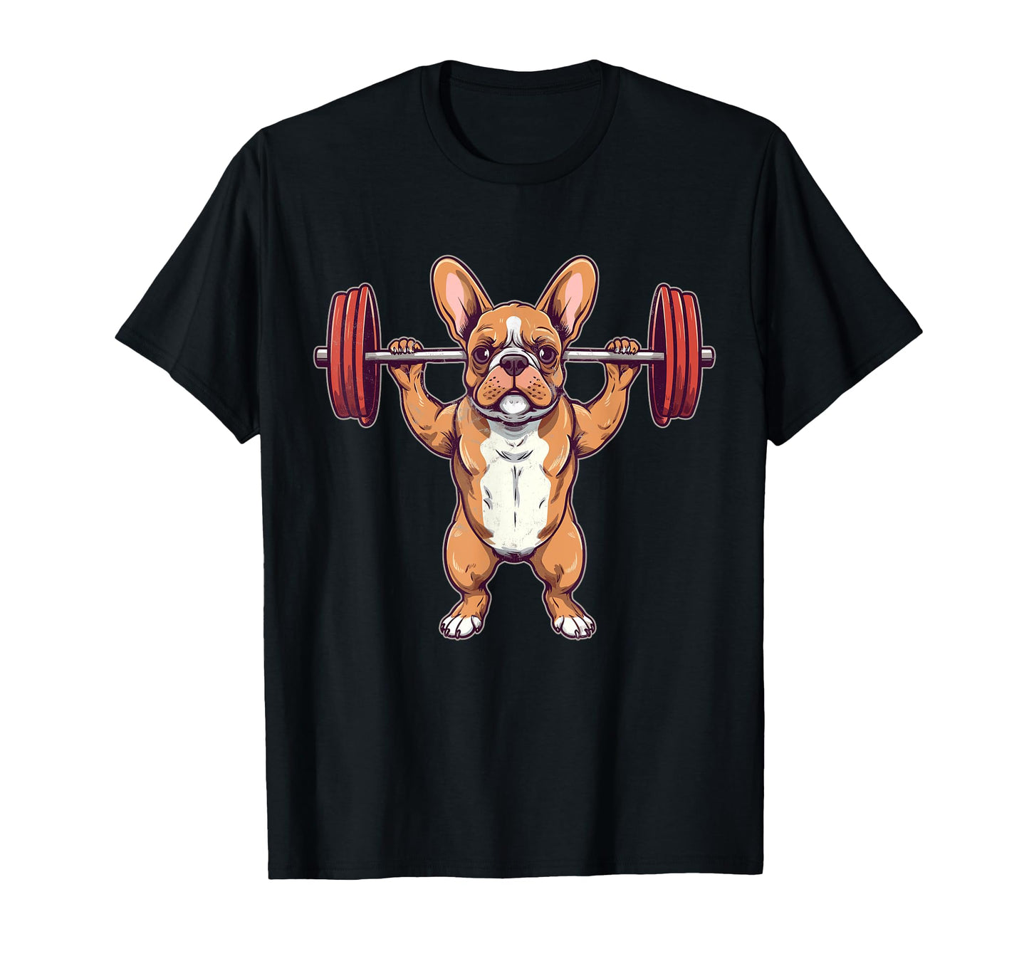 French Bulldog Weightlifting Funny Deadlift Men Fitness Gym T-Shirt