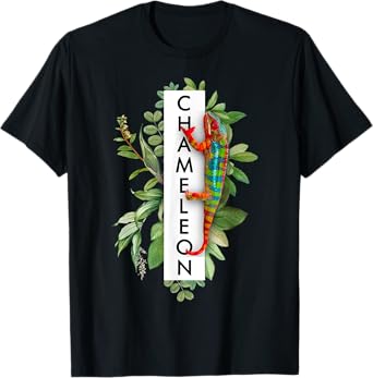 Panther Chameleon Tropical Print Chameleon Lizard T-Shirt