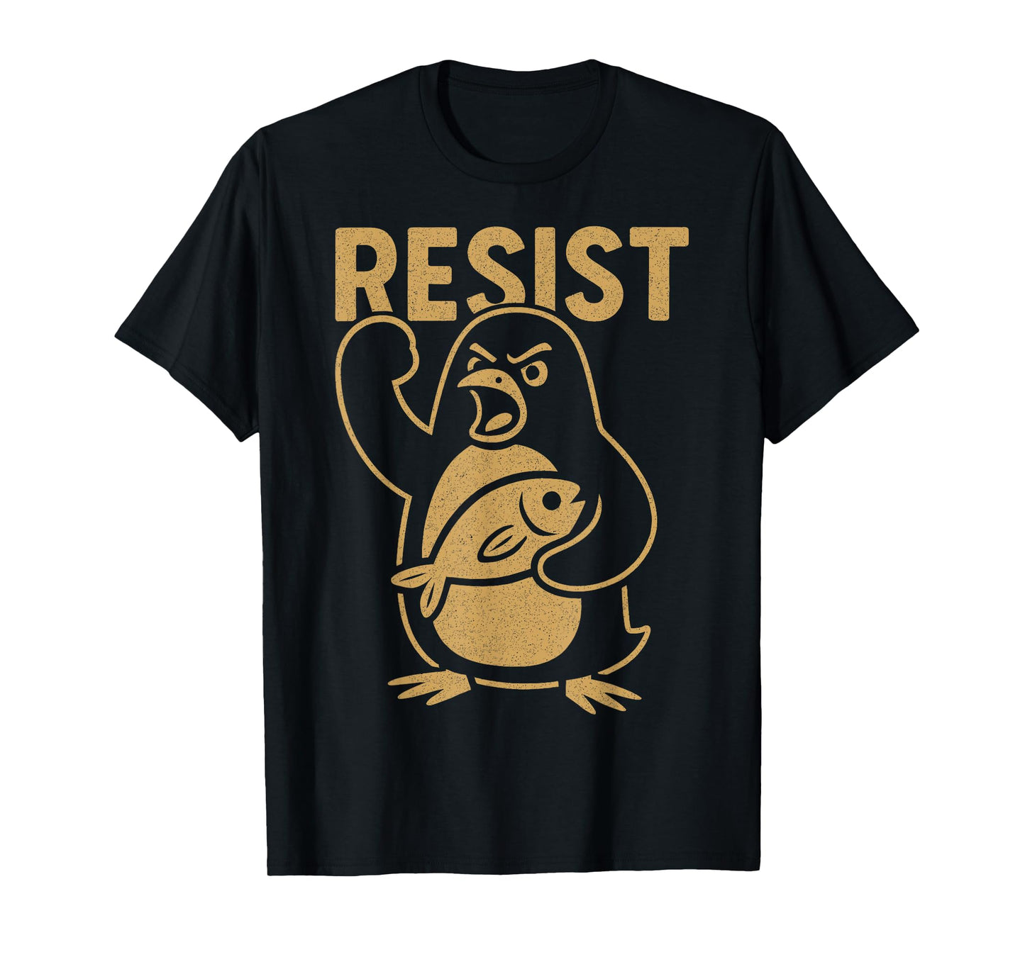 Resist Angry Penguin Rebel Activist Protest Against Tariffs T-Shirt