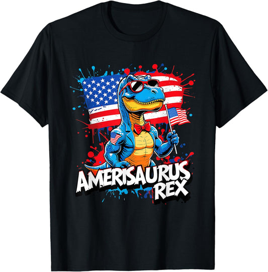 Amerisaurus Rex 4th of July Funny Dinosaur T-Shirt
