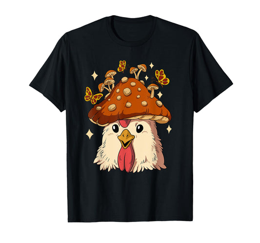 Cottagecore Aesthetic Cottagecore Mushroom Chicken T-Shirt