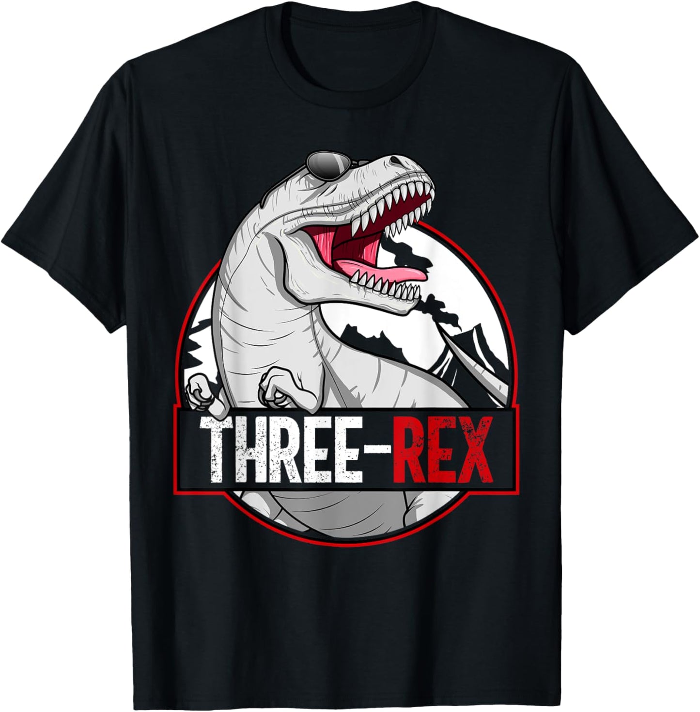 Three-Rex Matching Family Dinosaur Kids 3rd Birthday T-Shirt