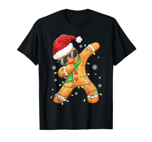 Dabbing Gingerbread Christmas Boys Girls Kids Funny Xmas Dab T-Shirt