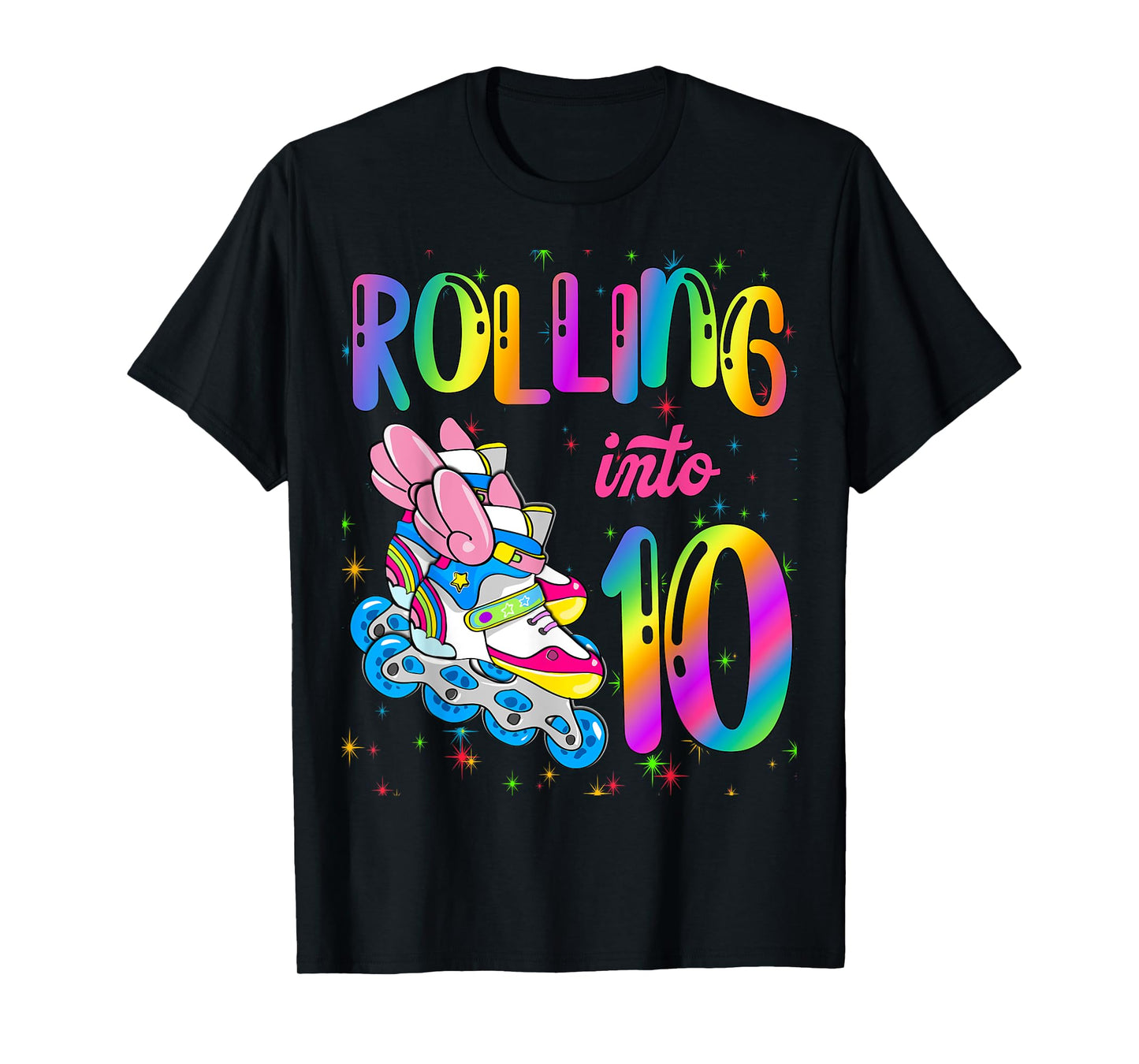 Rolling Into 10 years Let's Roll I'm Turning 10 Roller Skate T-Shirt