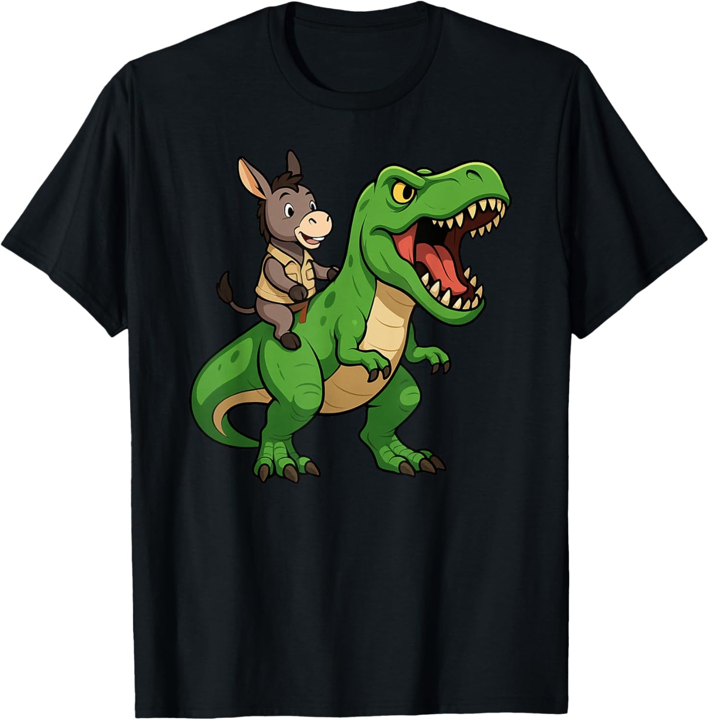 Funny Donkey Dinosaur Trex Zoo Animal Lover Boys Girls Kids T-Shirt