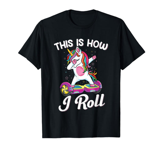 Dabbing unicorn Skater Electric Self Balancing Hoverboard T-Shirt