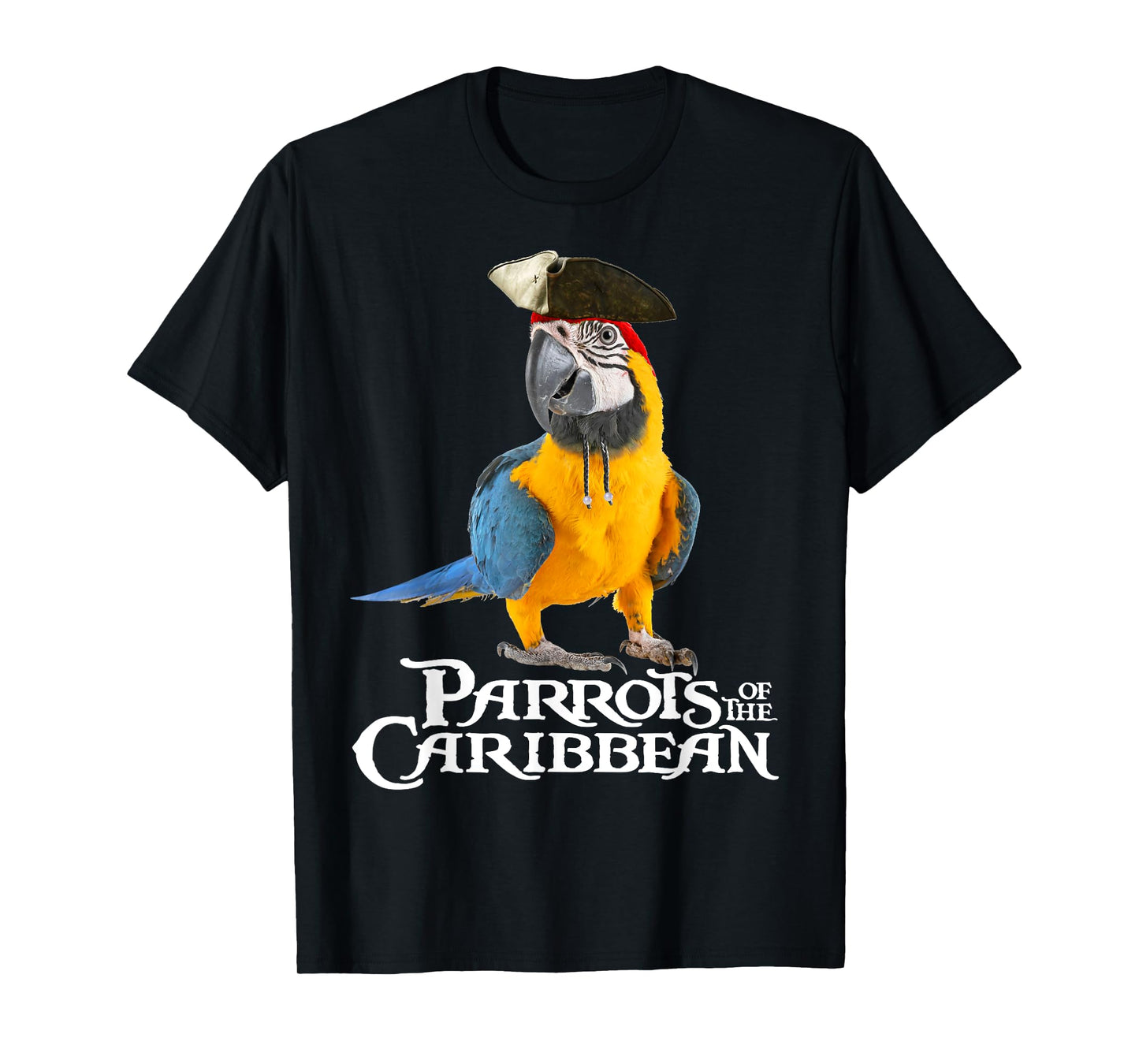 Parrots Of The Caribbean Bird Pirates Halloween Costume Gift T-Shirt