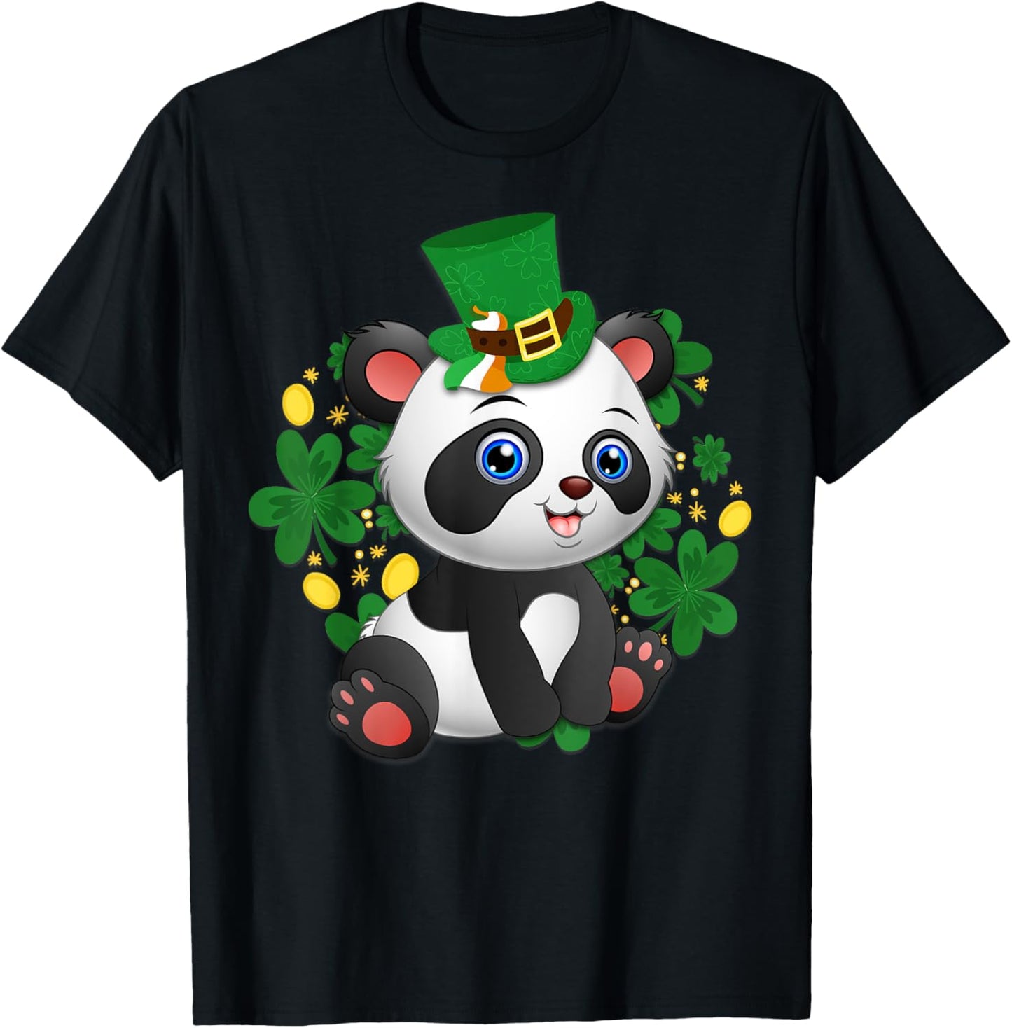 St Patricks Day Panda T Shirt Cute Bear Lover Gift T-Shirt