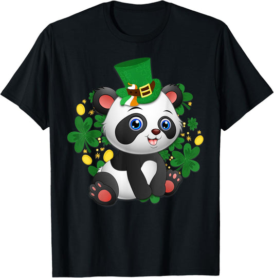 St Patricks Day Panda T Shirt Cute Bear Lover Gift T-Shirt