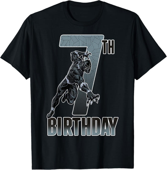 Marvel Comics Classic Avengers Black Panther 7th Birthday T-Shirt