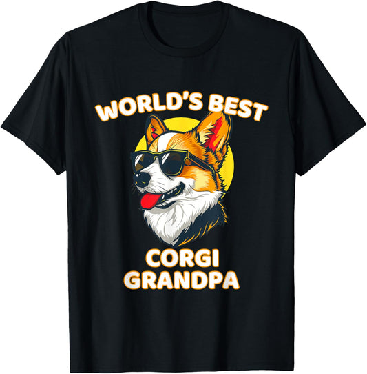Funny World's Best Corgi Grandpa T-Shirt