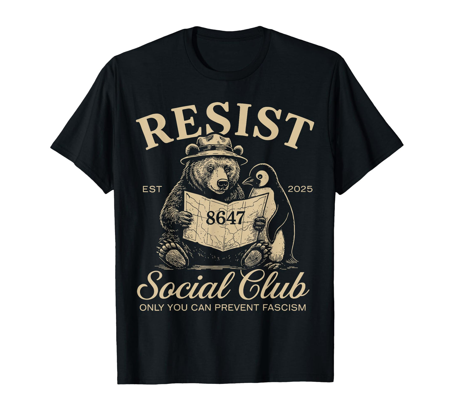 Bears Penguins Resist Social Club Only You Can Prevent T-Shirt