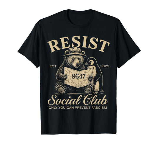 Bears Penguins Resist Social Club Only You Can Prevent T-Shirt