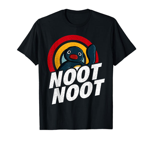 Retro Noot Funny Penguin Meme Vintage Rainbow Classic T-Shirt