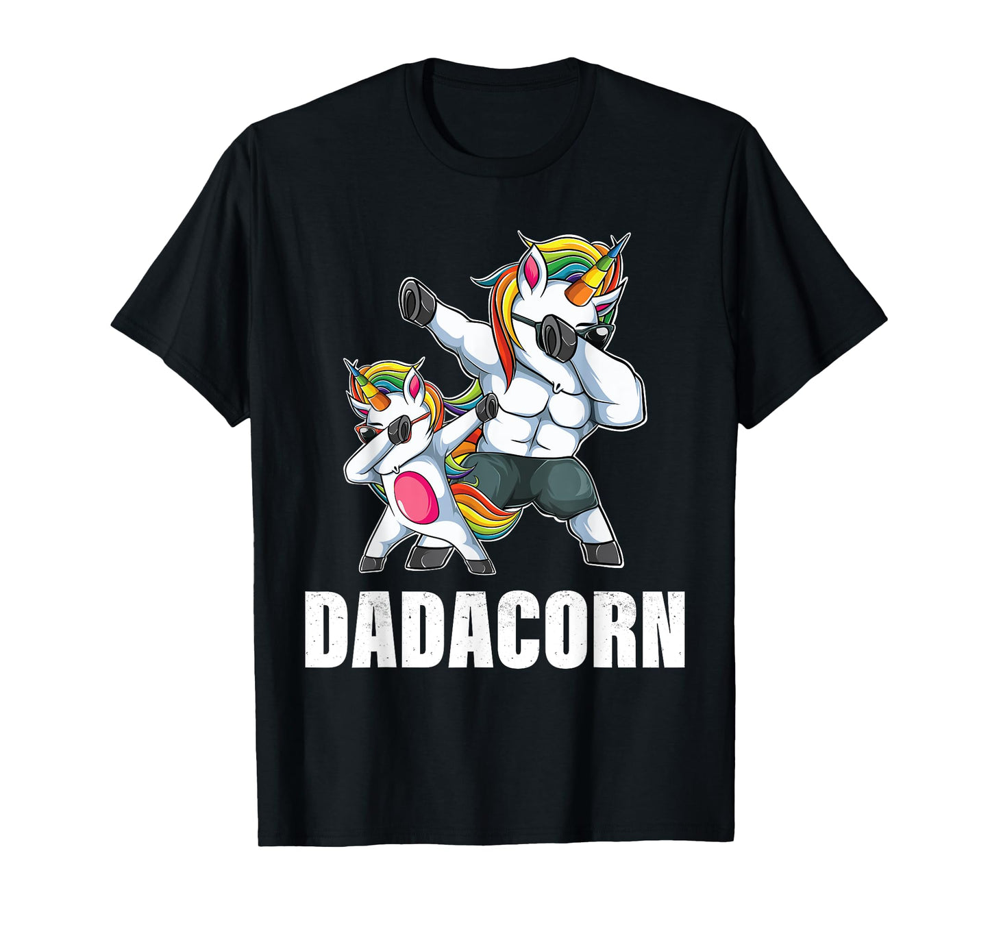 Dadacorn Dadicorn Daddycorn Unicorn Dad Baby Fathers Day T-Shirt