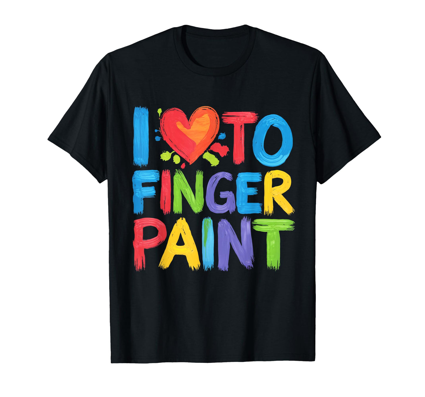 I Heart Love To Finger Paint I'm Paint Cute Couple Valentine T-Shirt