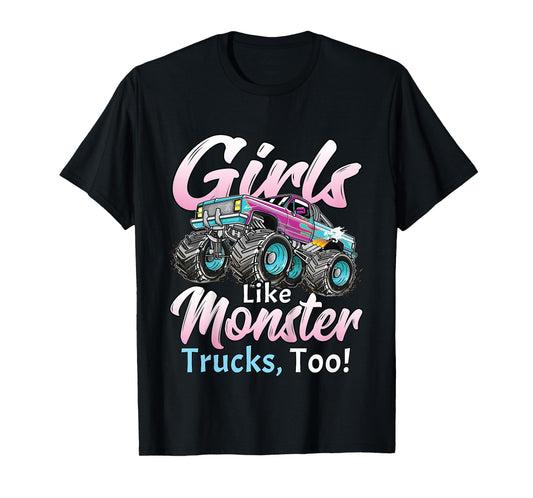 Monster Truck Unicorn Birthday Party Monster Truck Girl T-Shirt