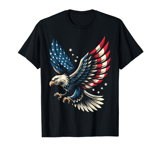 Bald Eagle Patriotic American Flag 4th Of July T-Shirt